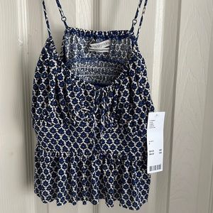 Blue patterned tank